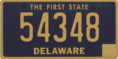 DE license plate 54348