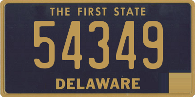 DE license plate 54349