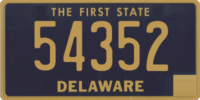 DE license plate 54352