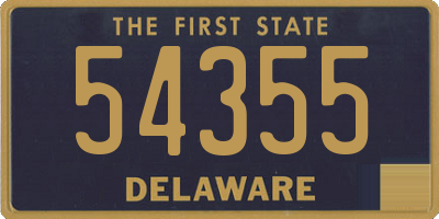 DE license plate 54355