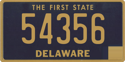 DE license plate 54356