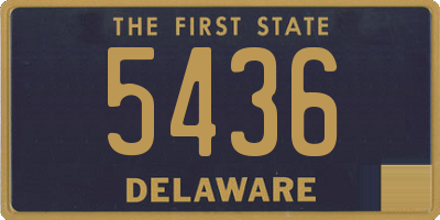 DE license plate 5436