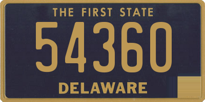 DE license plate 54360