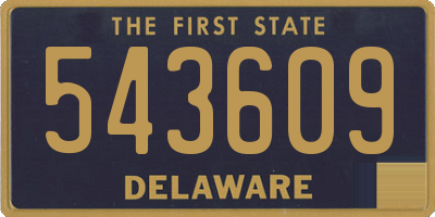 DE license plate 543609