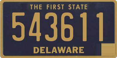 DE license plate 543611