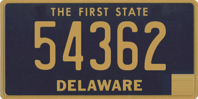 DE license plate 54362