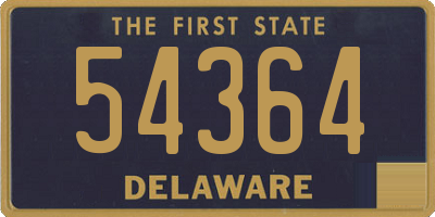 DE license plate 54364