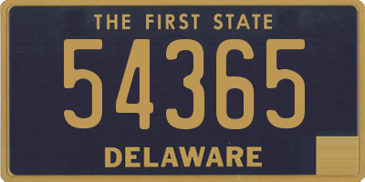 DE license plate 54365