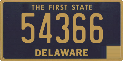 DE license plate 54366