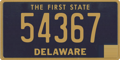 DE license plate 54367