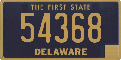 DE license plate 54368