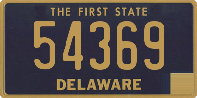 DE license plate 54369