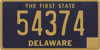 DE license plate 54374