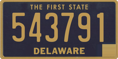 DE license plate 543791