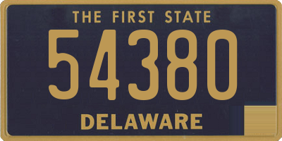 DE license plate 54380