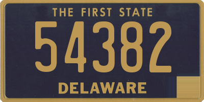 DE license plate 54382