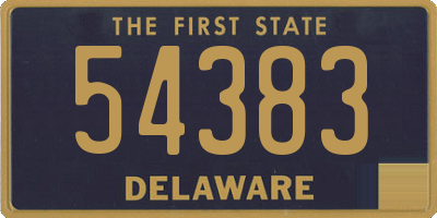 DE license plate 54383