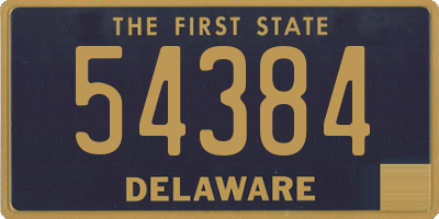 DE license plate 54384