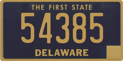 DE license plate 54385