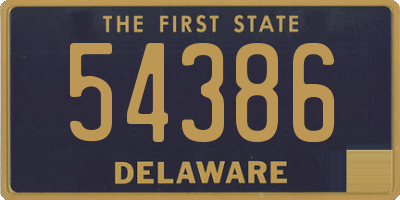 DE license plate 54386