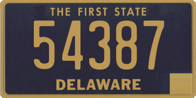 DE license plate 54387