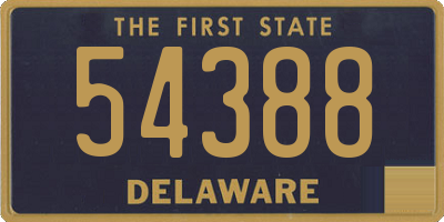 DE license plate 54388