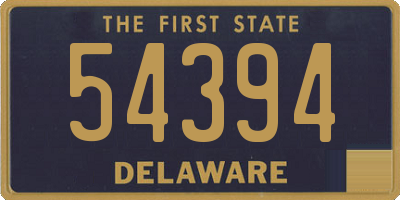 DE license plate 54394