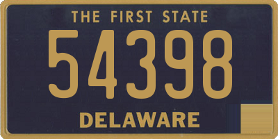 DE license plate 54398