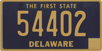 DE license plate 54402