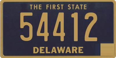 DE license plate 54412