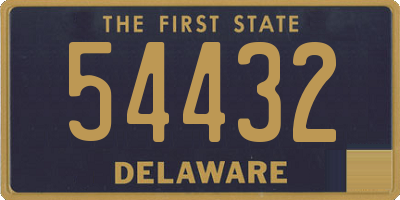 DE license plate 54432