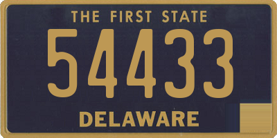 DE license plate 54433