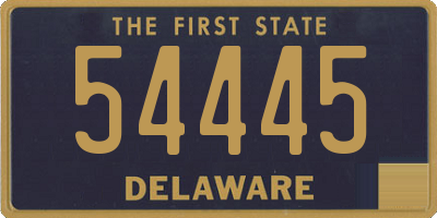 DE license plate 54445