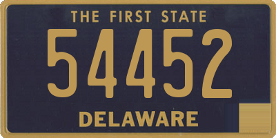 DE license plate 54452