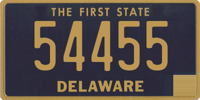 DE license plate 54455