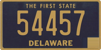 DE license plate 54457
