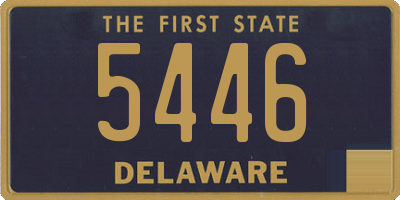 DE license plate 5446