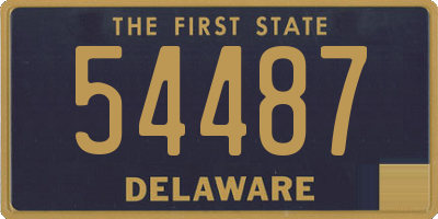 DE license plate 54487