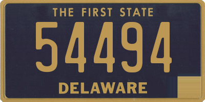 DE license plate 54494