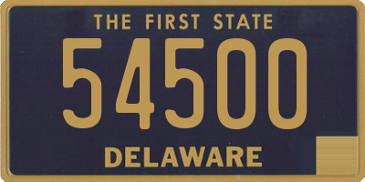 DE license plate 54500