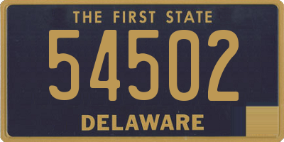 DE license plate 54502