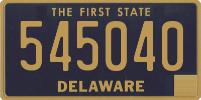 DE license plate 545040