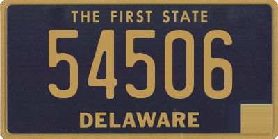 DE license plate 54506