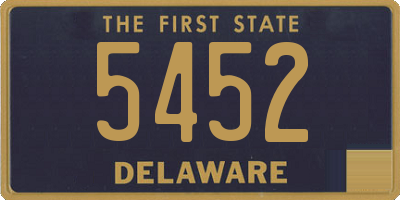 DE license plate 5452