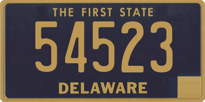 DE license plate 54523