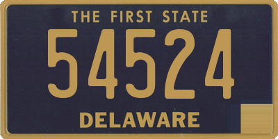 DE license plate 54524