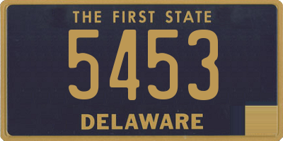DE license plate 5453