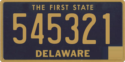DE license plate 545321