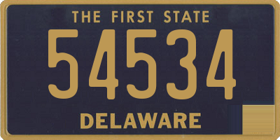 DE license plate 54534