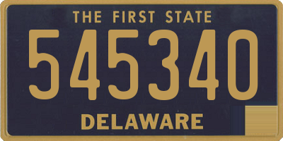DE license plate 545340